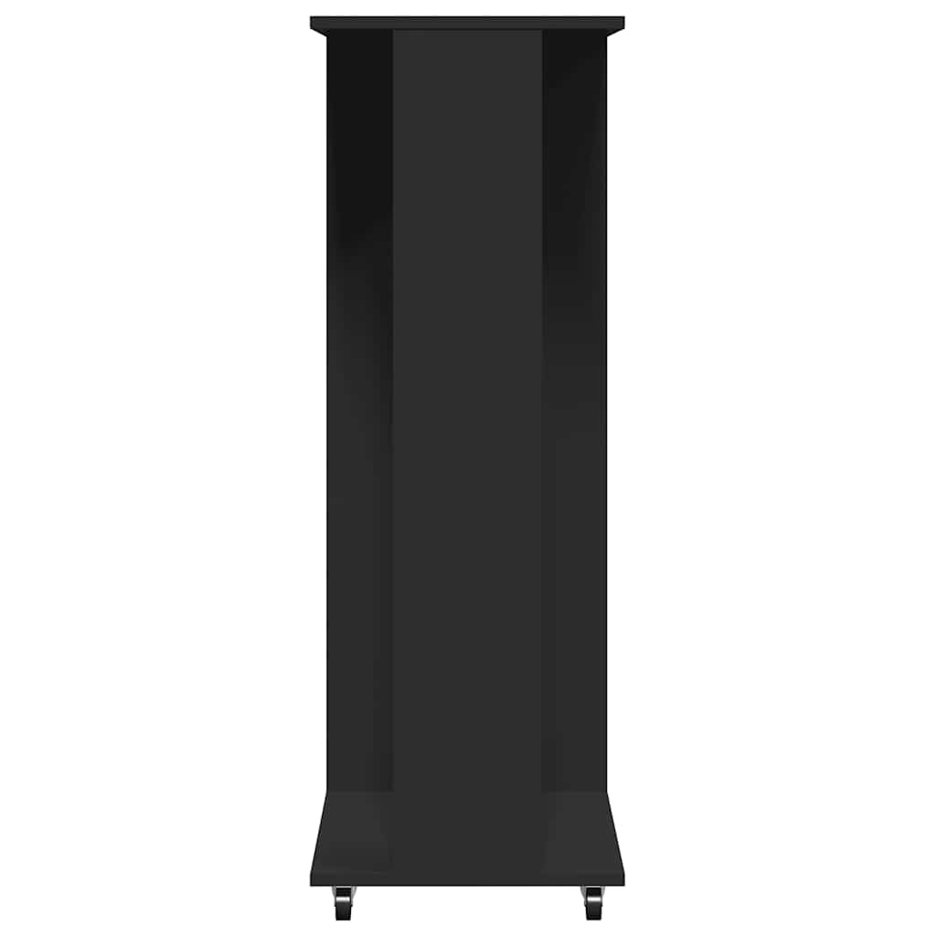 vidaXL Wardrobe with Wheels Black 102x38x110 cm Engineered Wood
