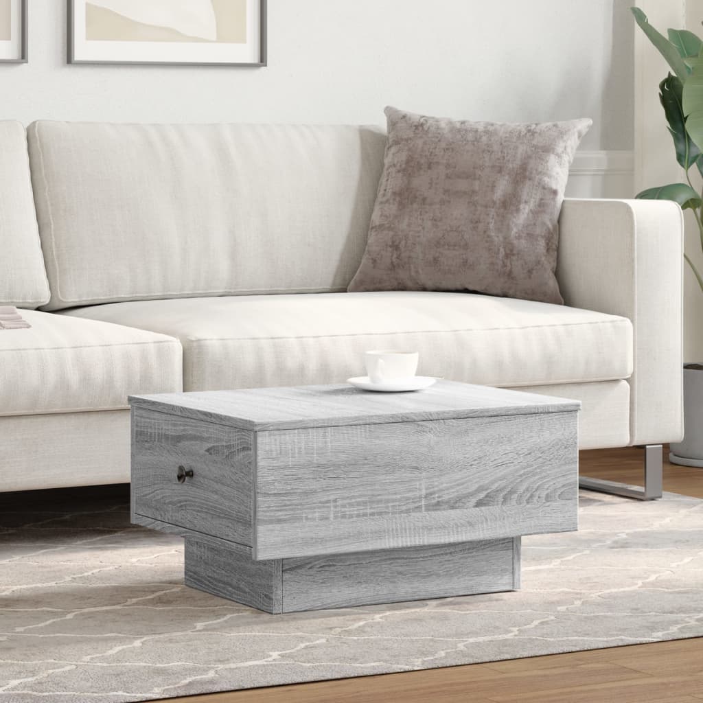 vidaXL Coffee Table Grey Sonoma 60x45x31 cm Engineered Wood