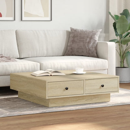 vidaXL Coffee Table Sonoma Oak 90x90x28 cm Engineered Wood