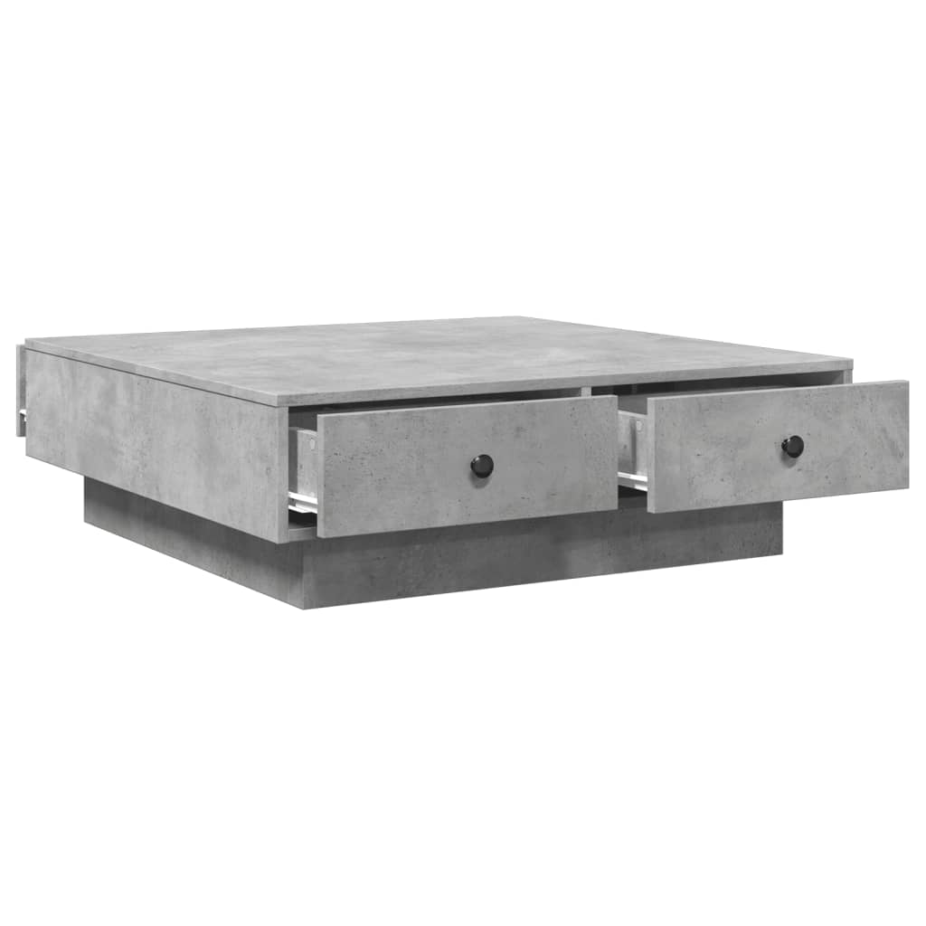 vidaXL Coffee Table Concrete Grey 90x90x28 cm Engineered Wood