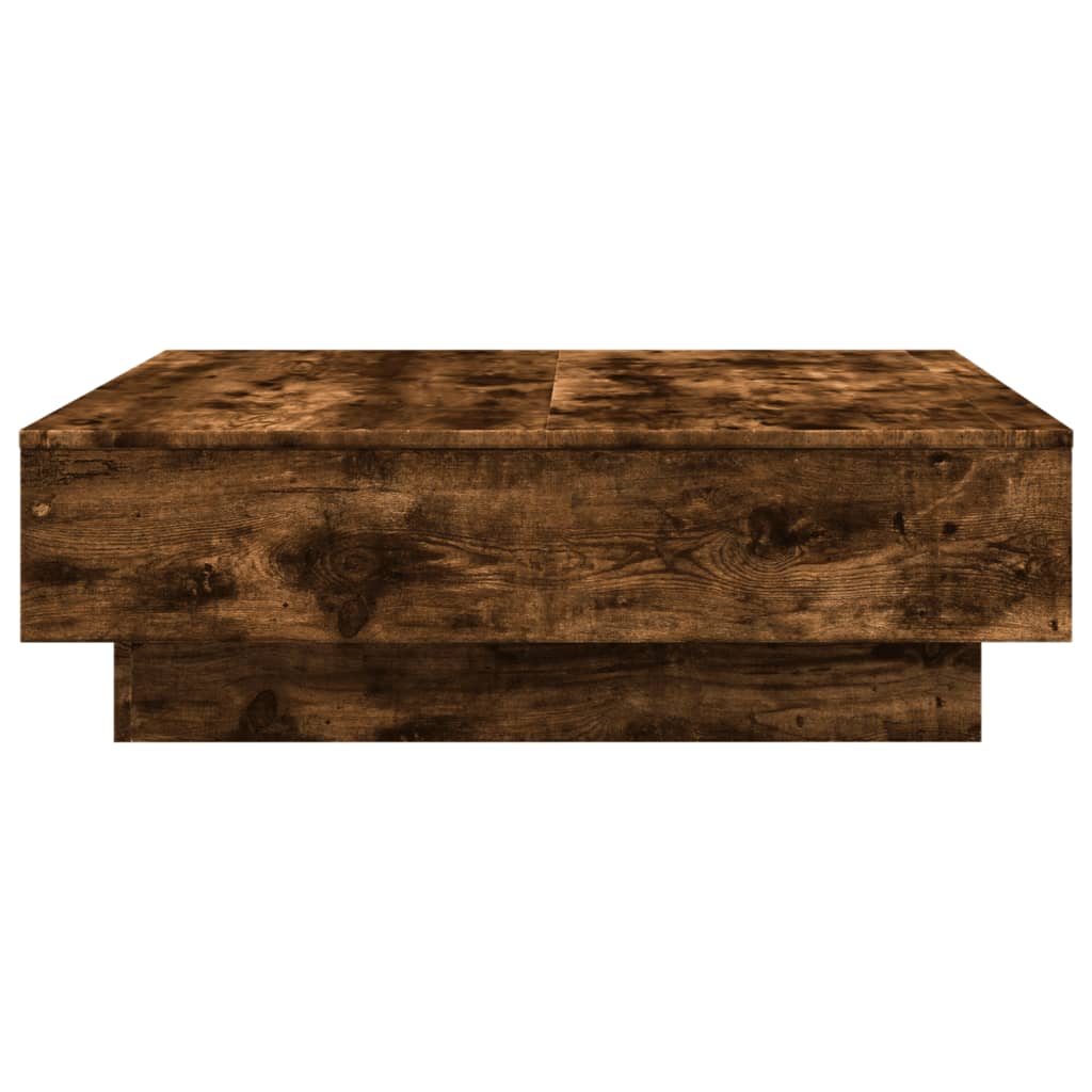 vidaXL Coffee Table Smoked Oak 90x90x28 cm Engineered Wood