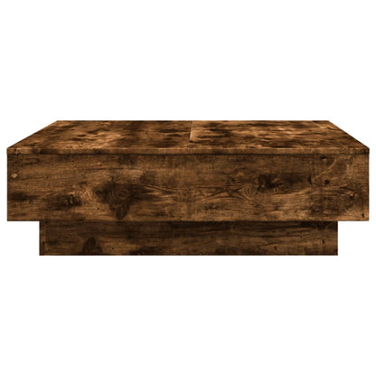 vidaXL Coffee Table Smoked Oak 90x90x28 cm Engineered Wood