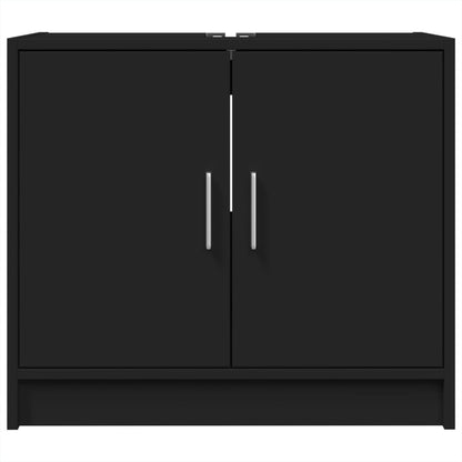 vidaXL Sink Cabinet Black 63x29x55 cm Engineered Wood