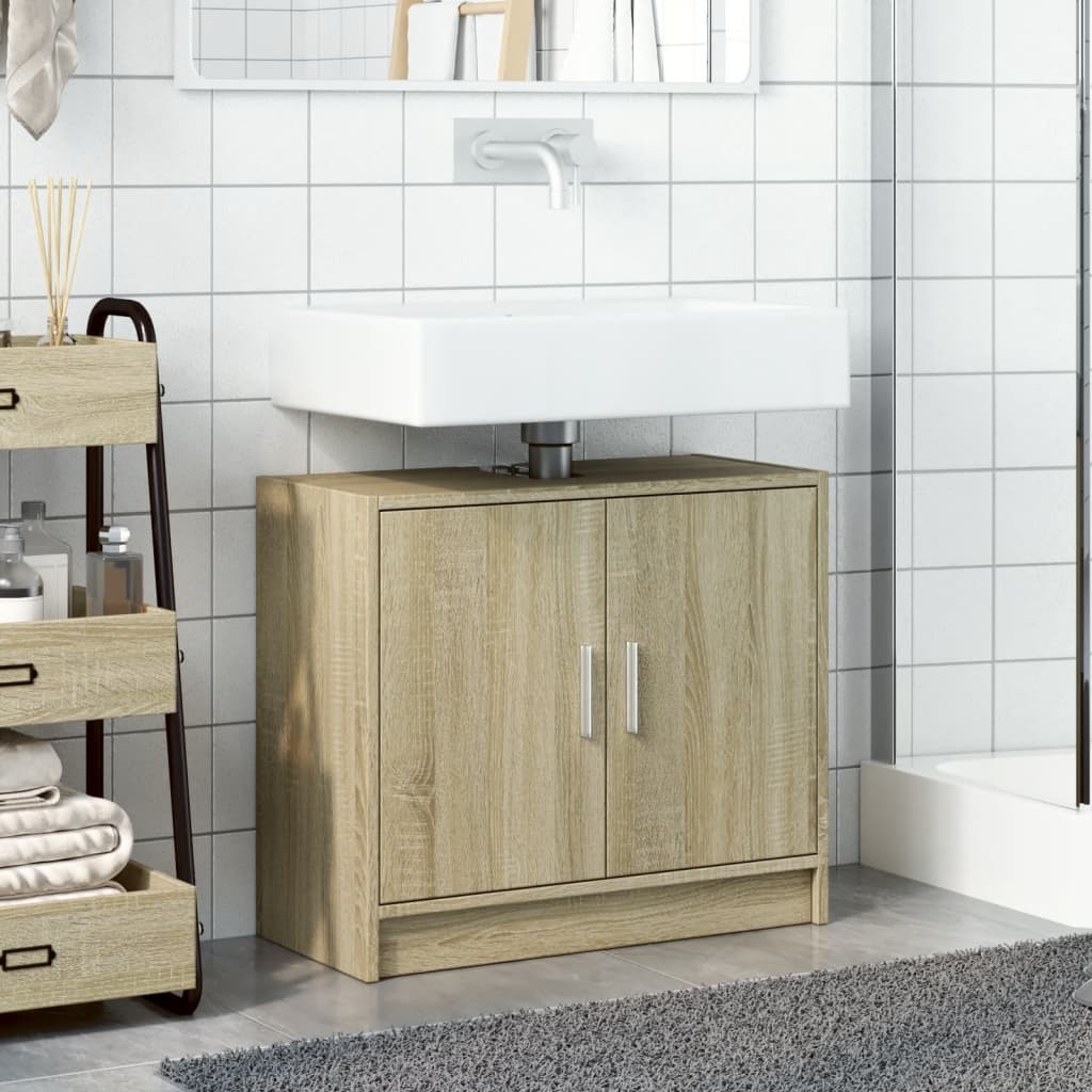 vidaXL Sink Cabinet Sonoma Oak 63x29x55 cm Engineered Wood