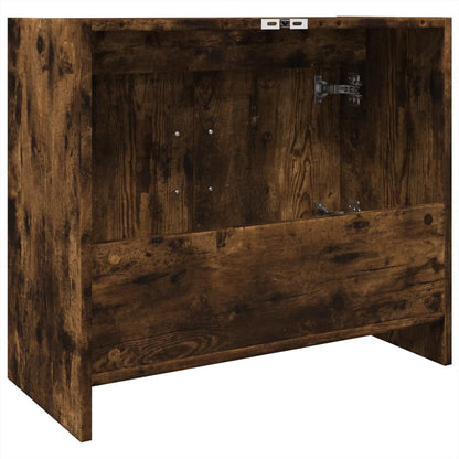 vidaXL Sink Cabinet Smoked Oak 63x29x55 cm Engineered Wood