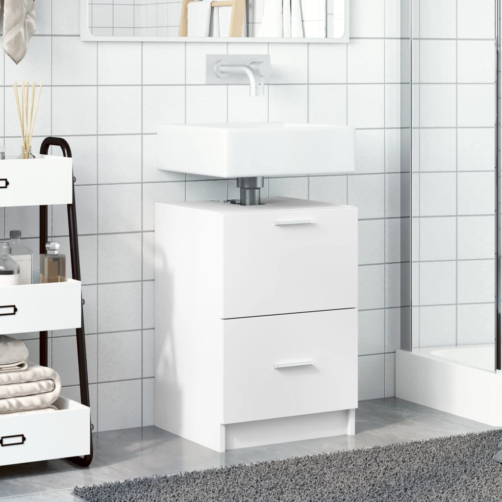 vidaXL Sink Cabinet | White | Engineered wood | Medium | Sink Cabinet