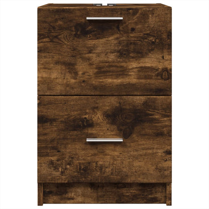 vidaXL Sink Cabinet Smoked Oak 40x37x59 cm Engineered Wood