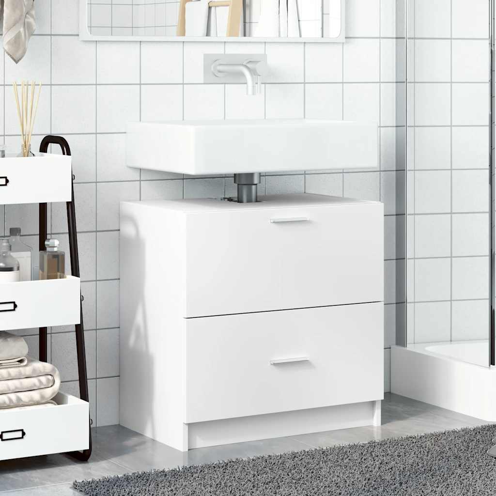 vidaXL Sink Cabinet White 59x37x59 cm Engineered Wood