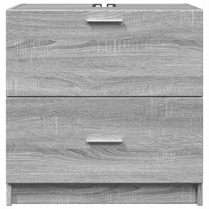 vidaXL Sink Cabinet Grey Sonoma 59x37x59 cm Engineered Wood