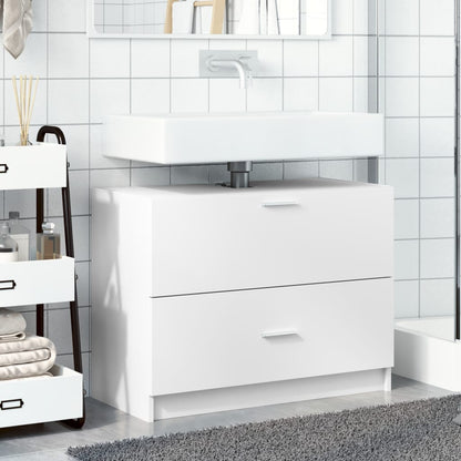 vidaXL Sink Cabinet White 78x37x59 cm Engineered Wood