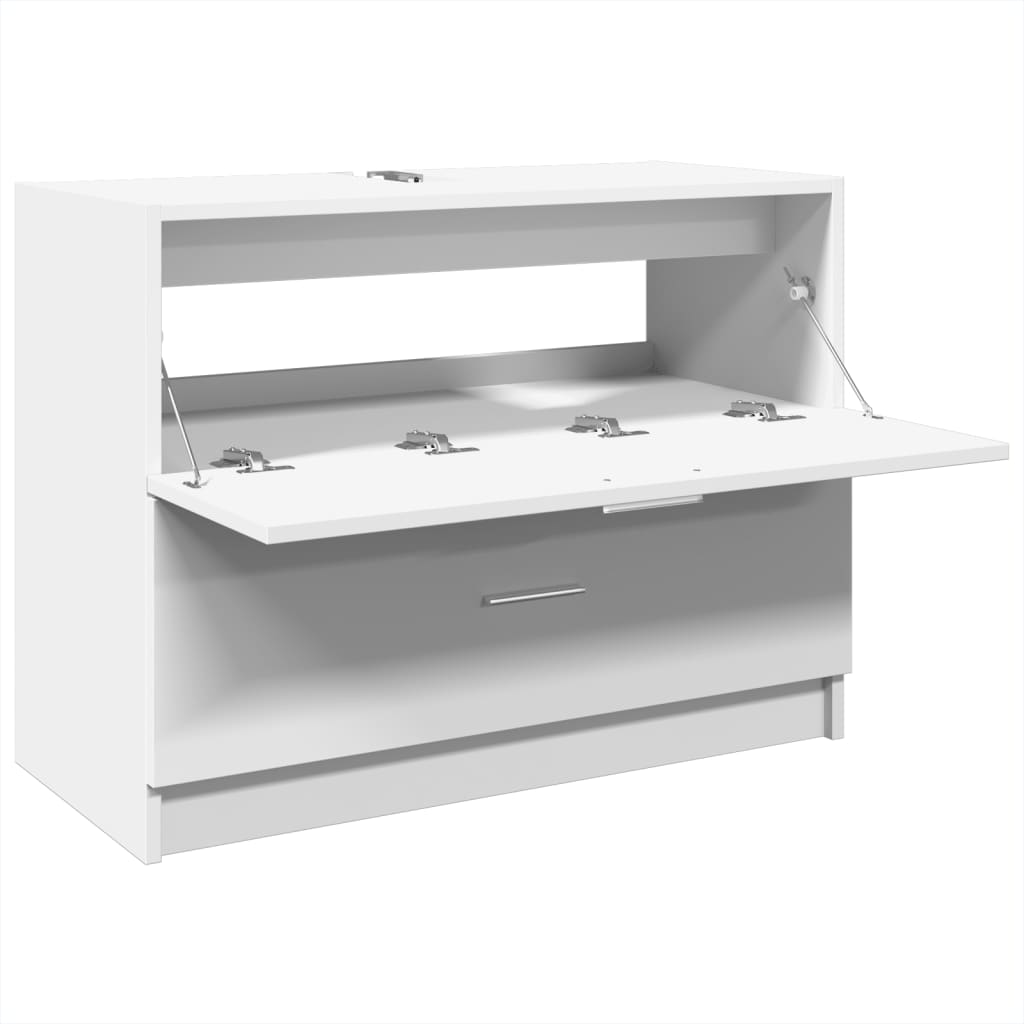 vidaXL Sink Cabinet White 78x37x59 cm Engineered Wood