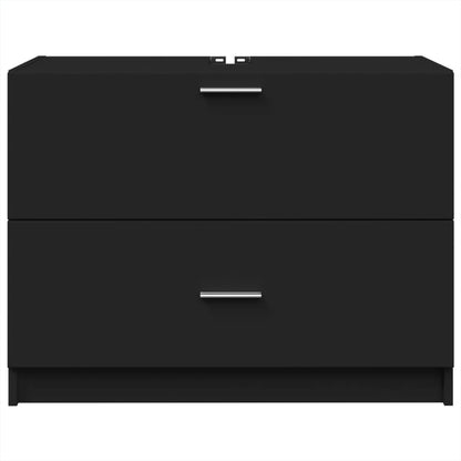 vidaXL Sink Cabinet Black 78x37x59 cm Engineered Wood