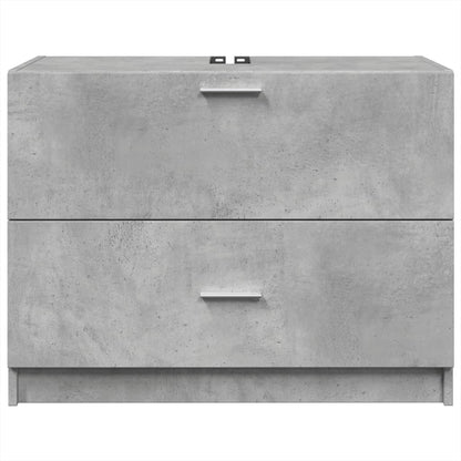 vidaXL Sink Cabinet Concrete Grey 78x37x59 cm Engineered Wood