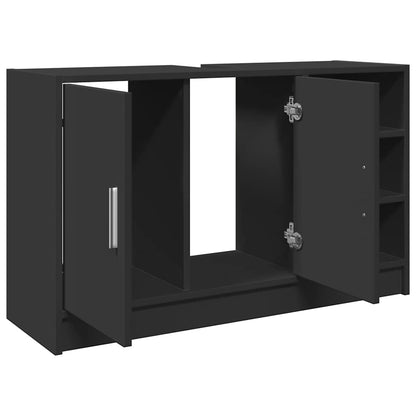 vidaXL Sink Cabinet Black 90x29x55 cm Engineered Wood