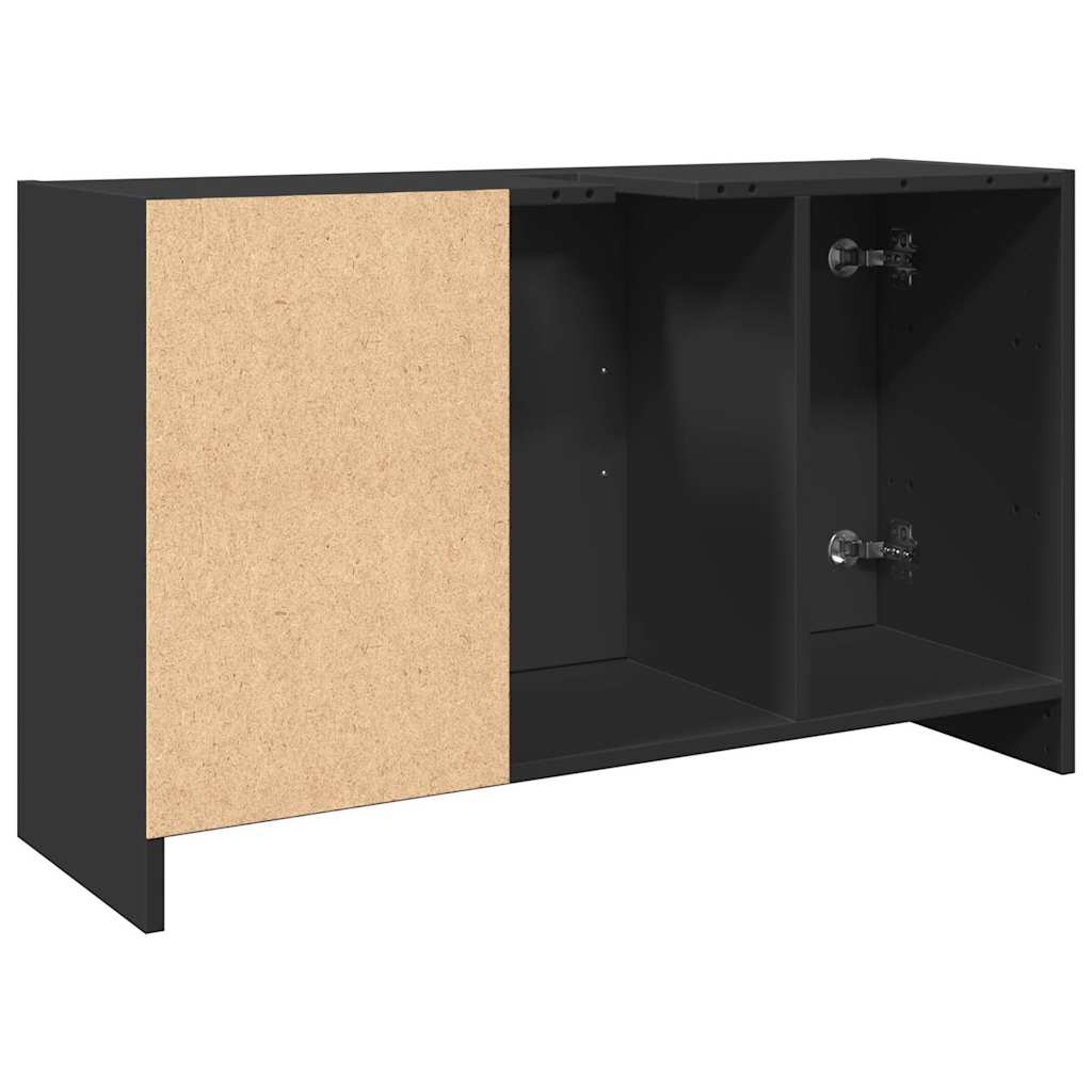vidaXL Sink Cabinet Black 90x29x55 cm Engineered Wood