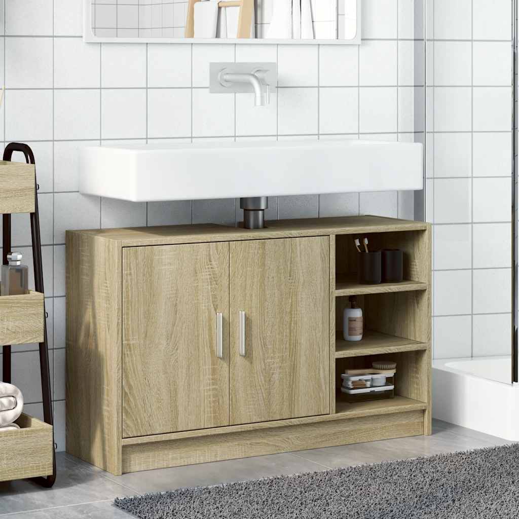 vidaXL Sink Cabinet Sonoma Oak 90x29x55 cm Engineered Wood