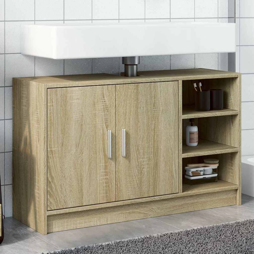 vidaXL Sink Cabinet Sonoma Oak 90x29x55 cm Engineered Wood
