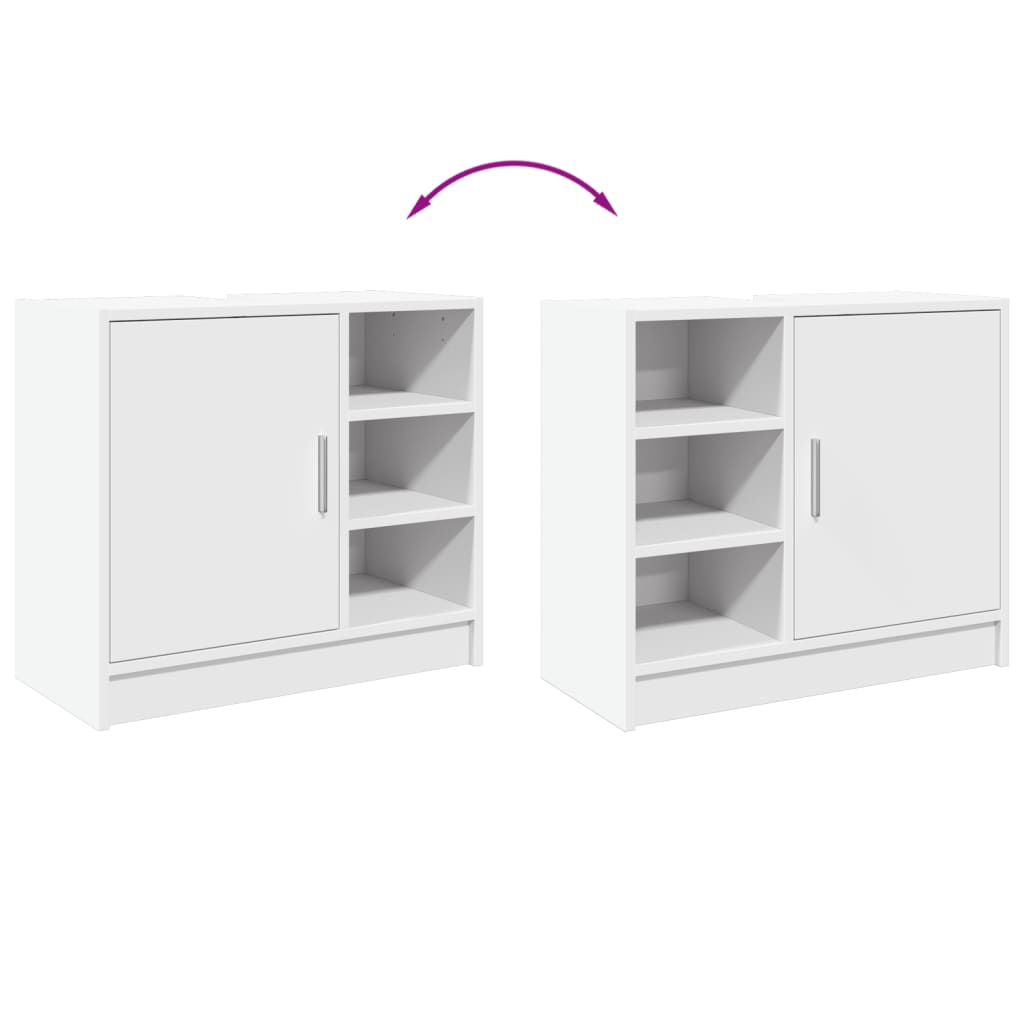 vidaXL Sink Cabinet White 63x29x55 cm Engineered Wood