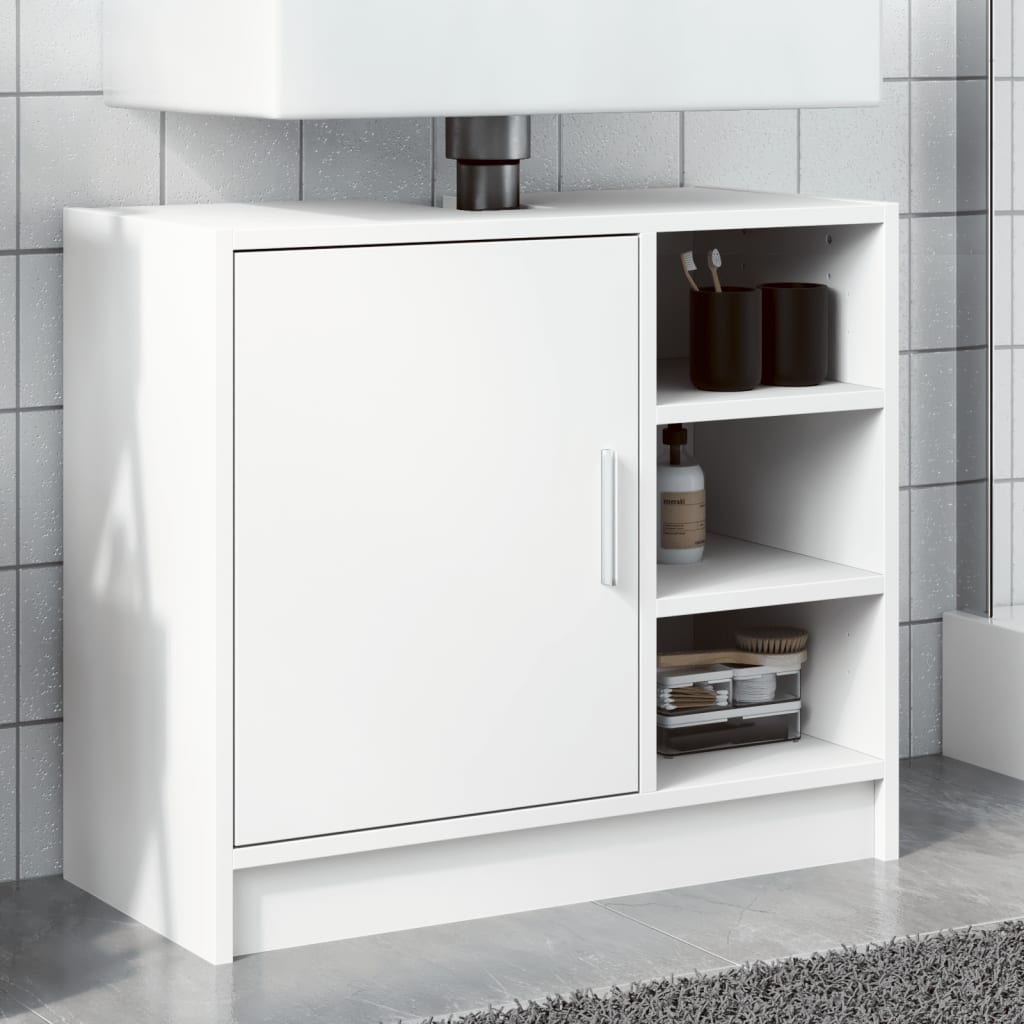 vidaXL Sink Cabinet White 63x29x55 cm Engineered Wood