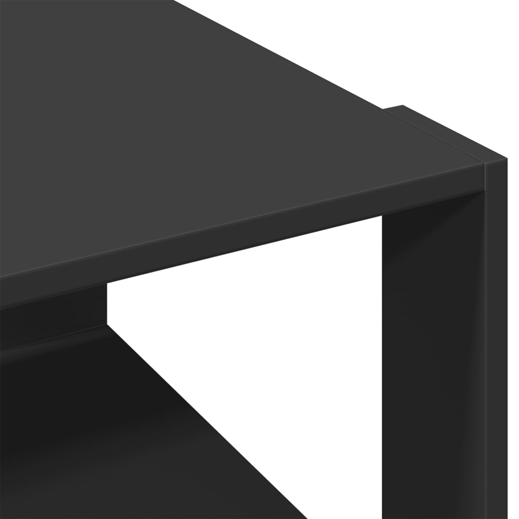 vidaXL Coffee Table Black 51.5x51.5x30 cm Engineered Wood