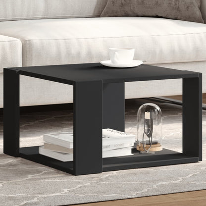vidaXL Coffee Table Black 51.5x51.5x30 cm Engineered Wood