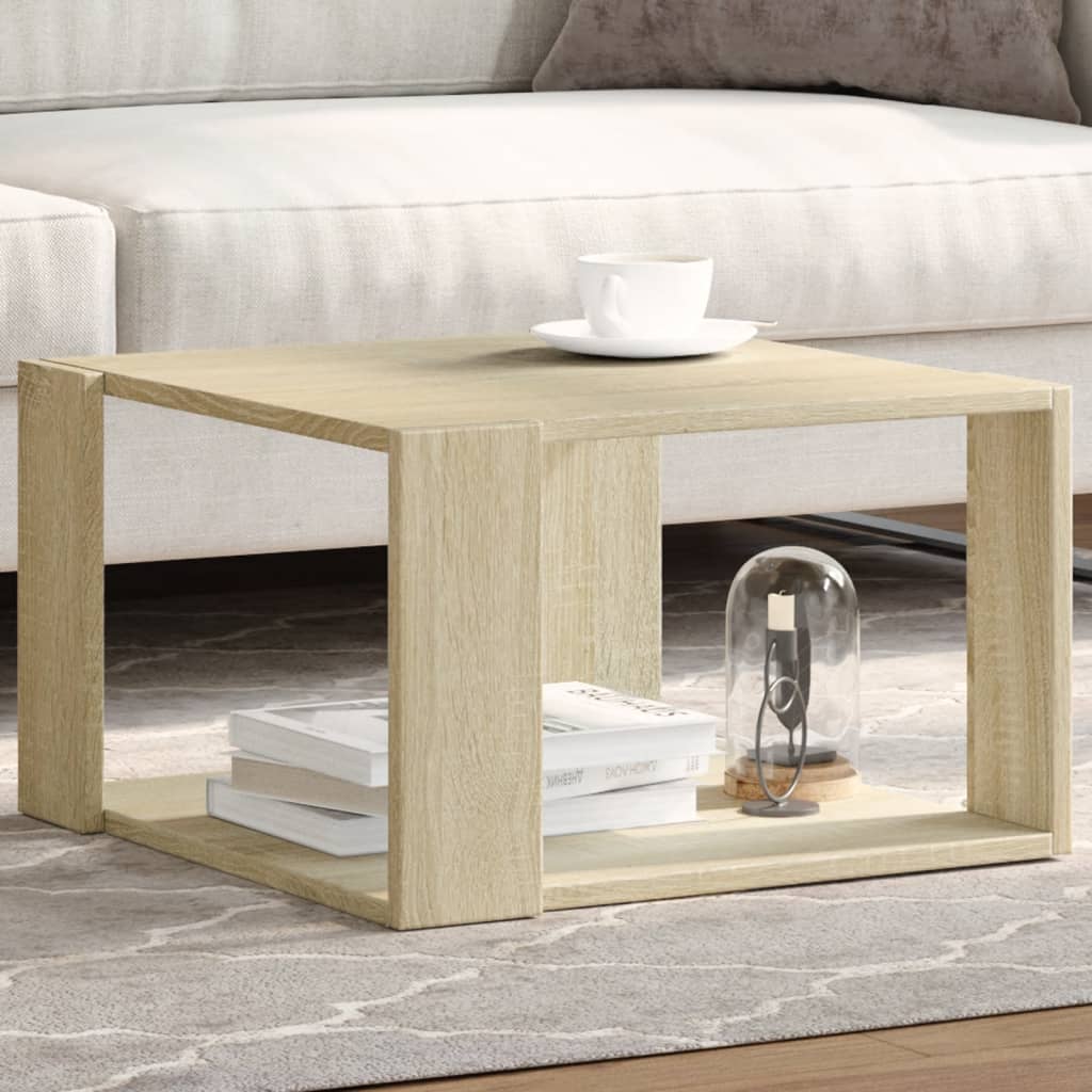 vidaXL Coffee Table Sonoma Oak 51,5x51,5x30 cm Engineered Wood
