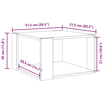vidaXL Coffee Table Concrete Grey 51.5x51.5x30 cm Engineered Wood