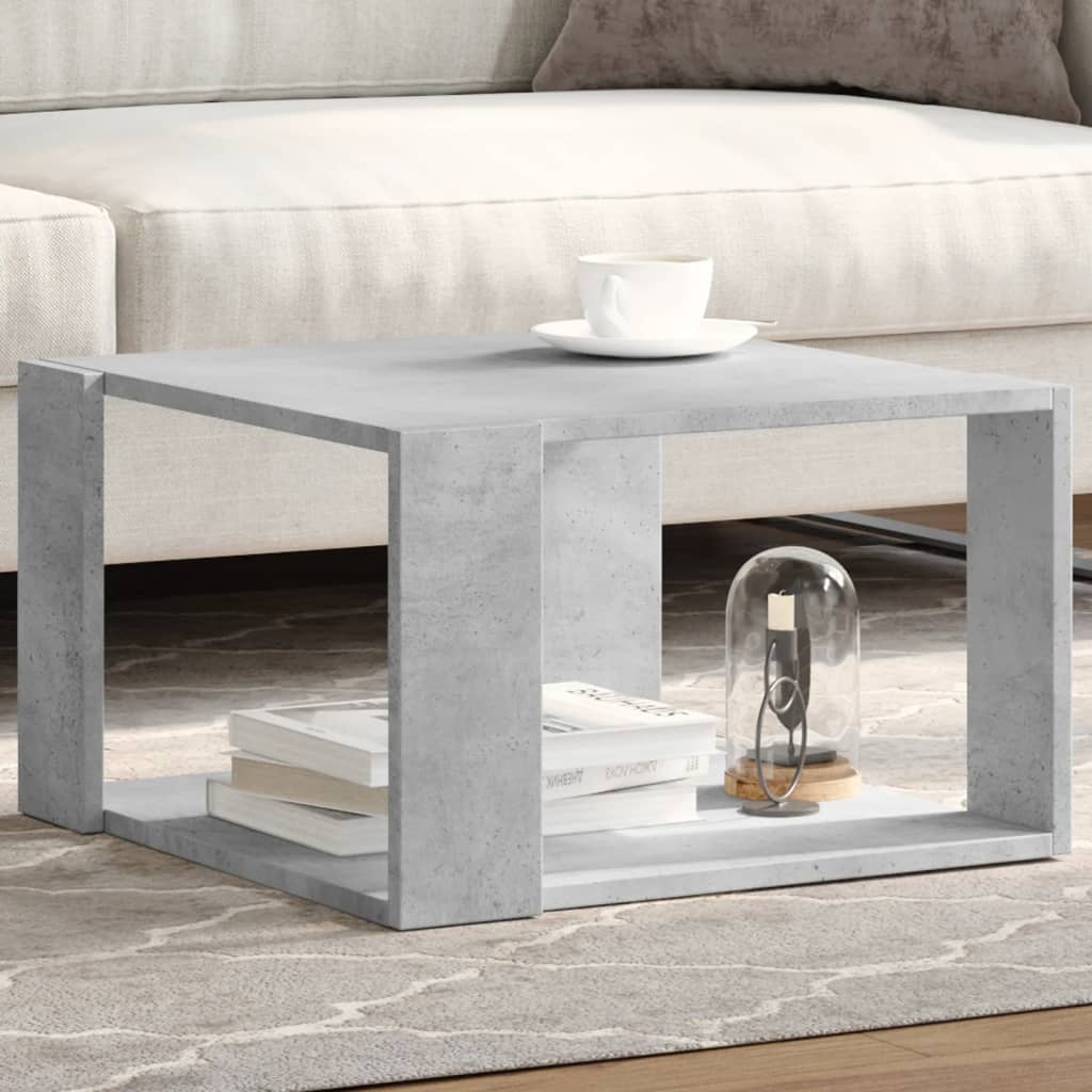 vidaXL Coffee Table Concrete Grey 51,5x51,5x30 cm Engineered Wood