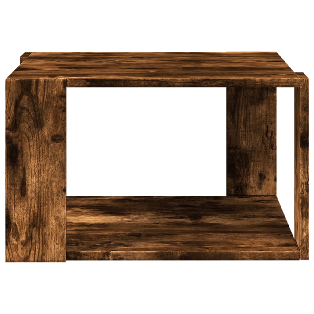 vidaXL Coffee Table Smoked Oak 51,5x51,5x30 cm Engineered Wood