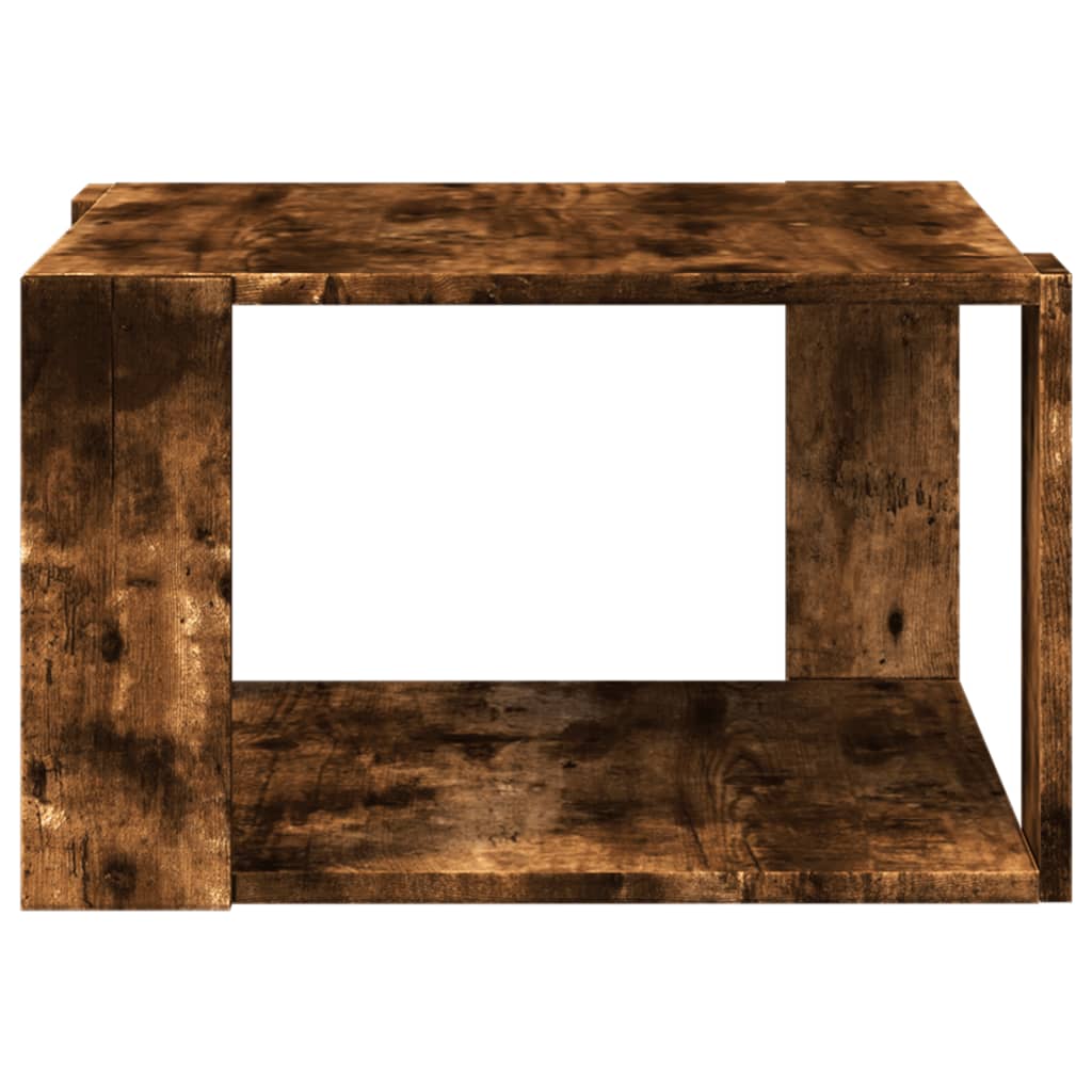 vidaXL Coffee Table Smoked Oak 51,5x51,5x30 cm Engineered Wood