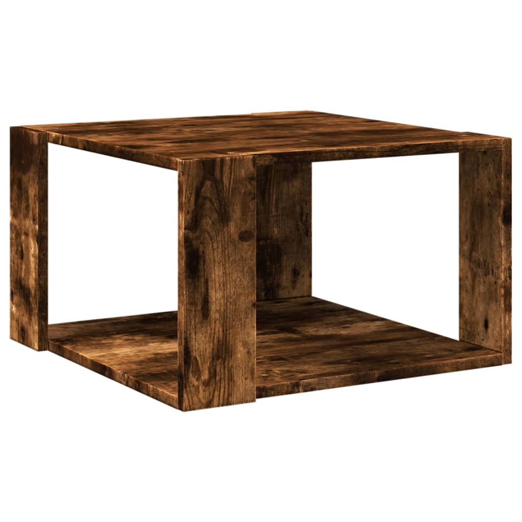vidaXL Coffee Table Smoked Oak 51,5x51,5x30 cm Engineered Wood