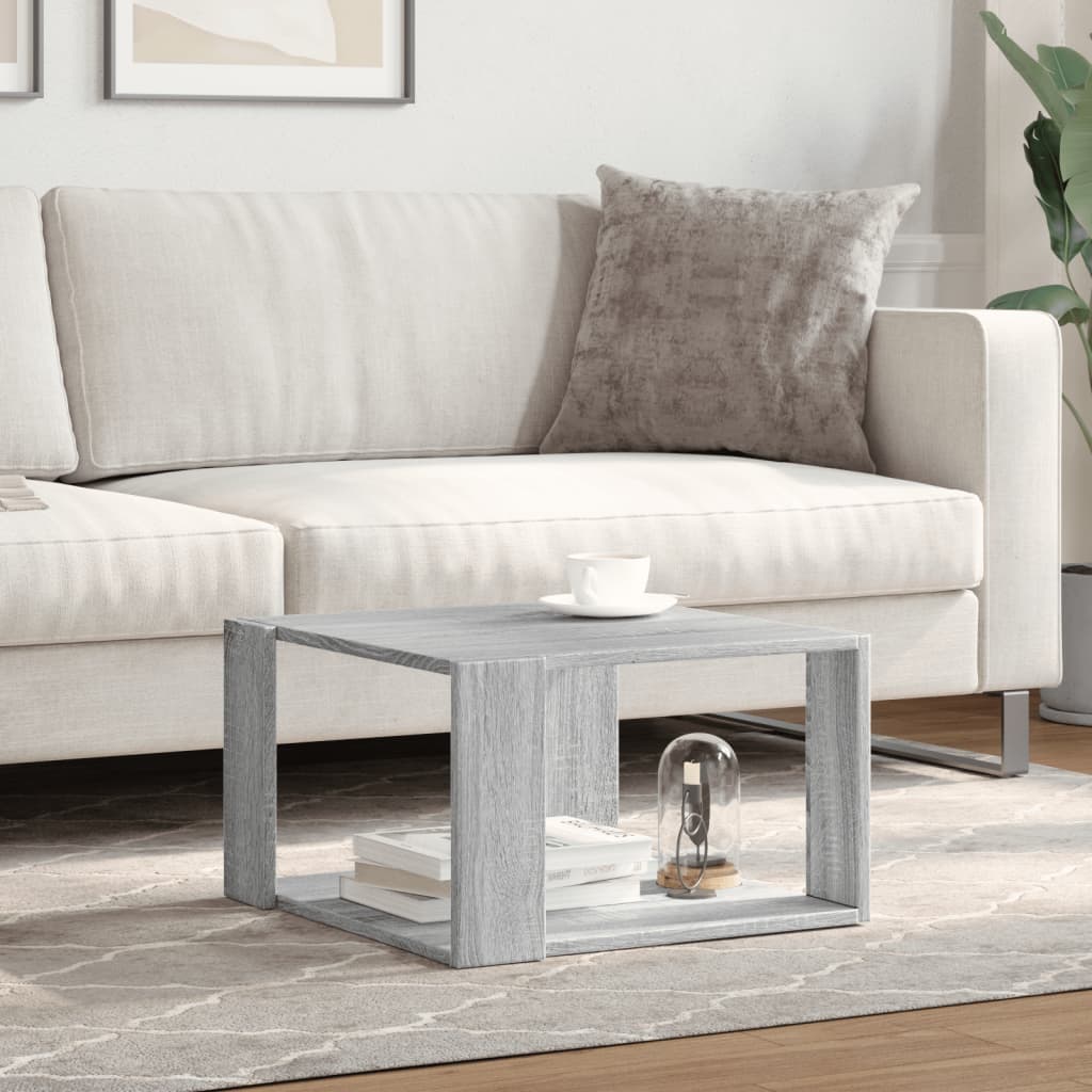 vidaXL Coffee Table Grey Sonoma 51,5x51,5x30 cm Engineered Wood