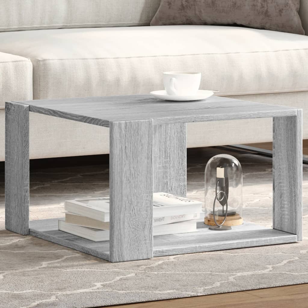 vidaXL Coffee Table Grey Sonoma 51,5x51,5x30 cm Engineered Wood