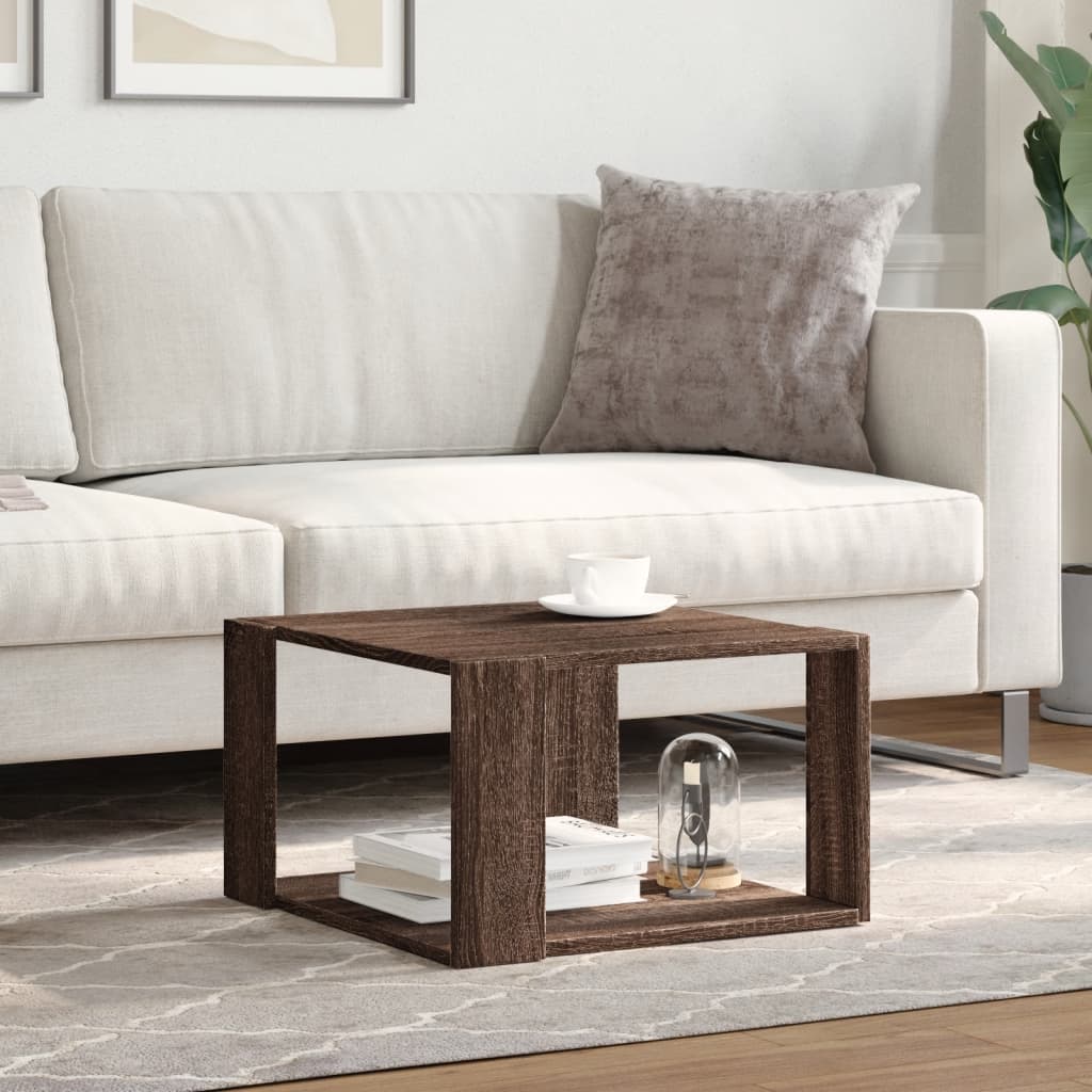 vidaXL Coffee Table Brown Oak 51,5x51,5x30 cm Engineered Wood
