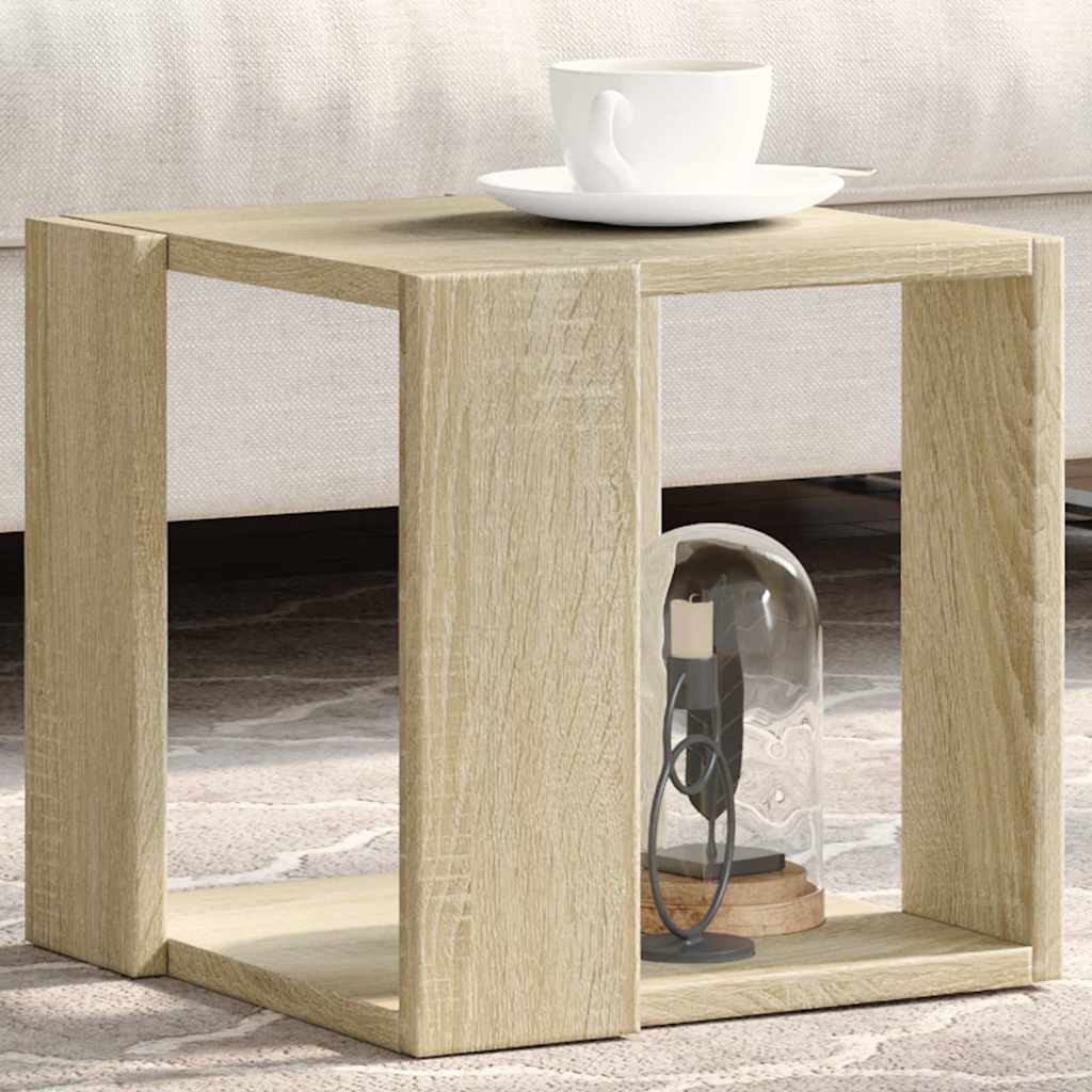 vidaXL Coffee Table Sonoma Oak 32x32x30 cm Engineered Wood