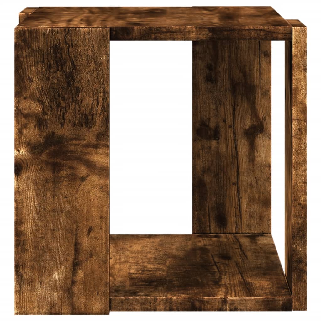 vidaXL Coffee Table Smoked Oak 32x32x30 cm Engineered Wood