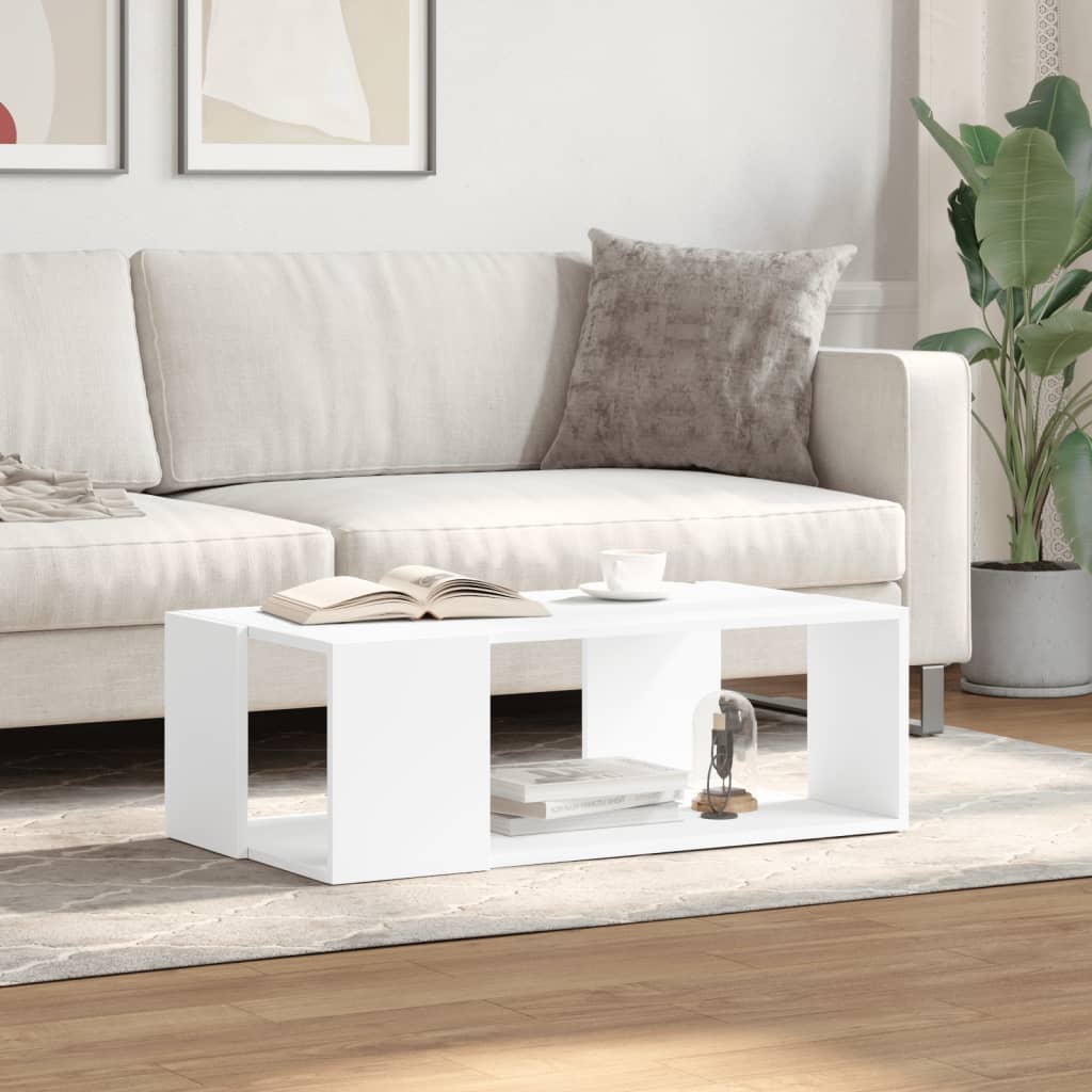 vidaXL Coffee Table White 89,5x48x30 cm Engineered Wood