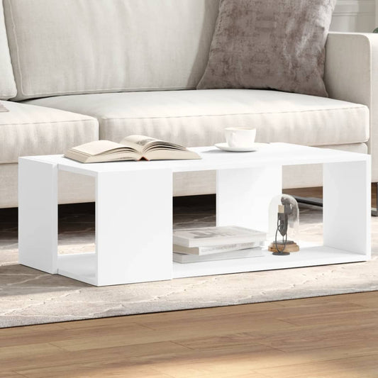 vidaXL Coffee Table White 89,5x48x30 cm Engineered Wood
