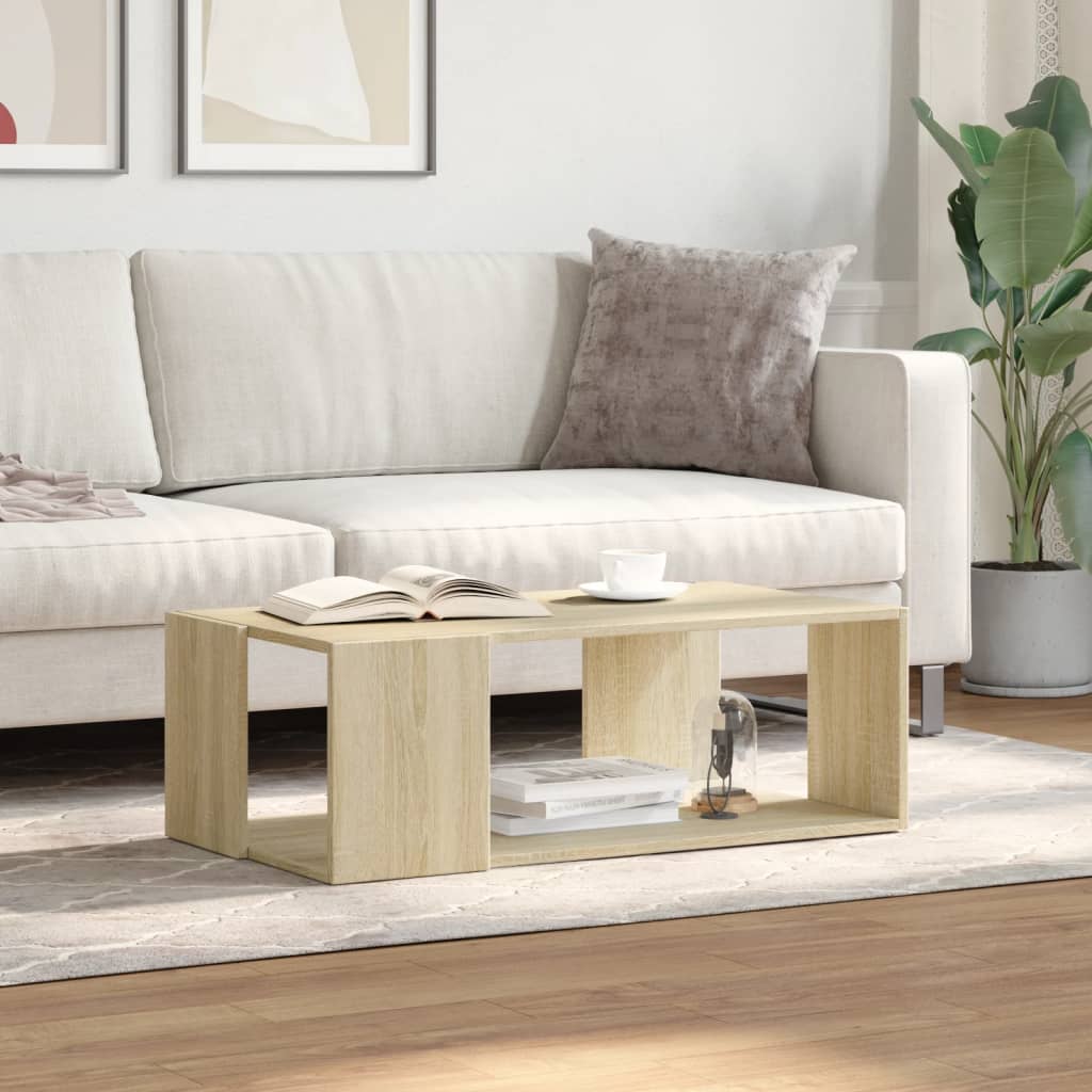 vidaXL Coffee Table Sonoma Oak 89,5x48x30 cm Engineered Wood