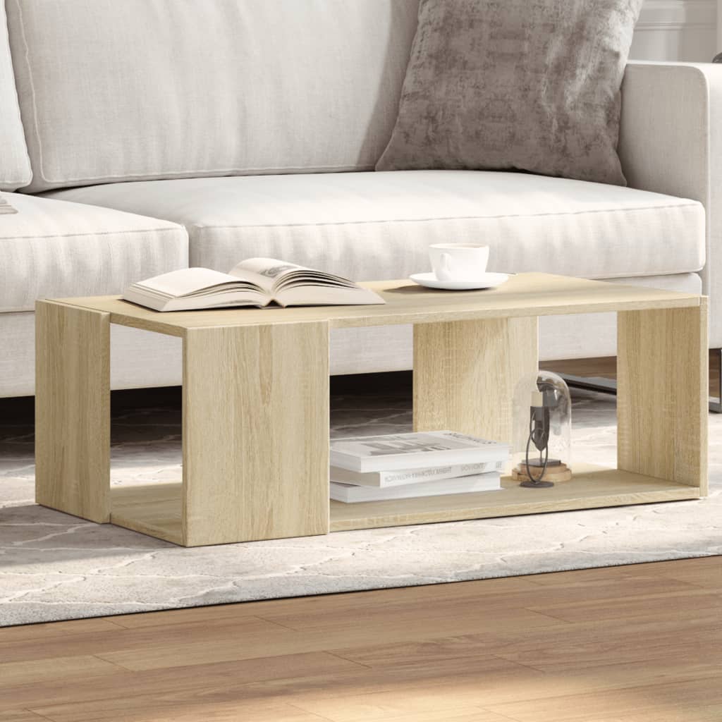 vidaXL Coffee Table Sonoma Oak 89,5x48x30 cm Engineered Wood
