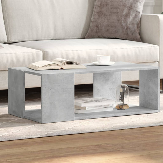 vidaXL Coffee Table Concrete Grey 89,5x48x30 cm Engineered Wood
