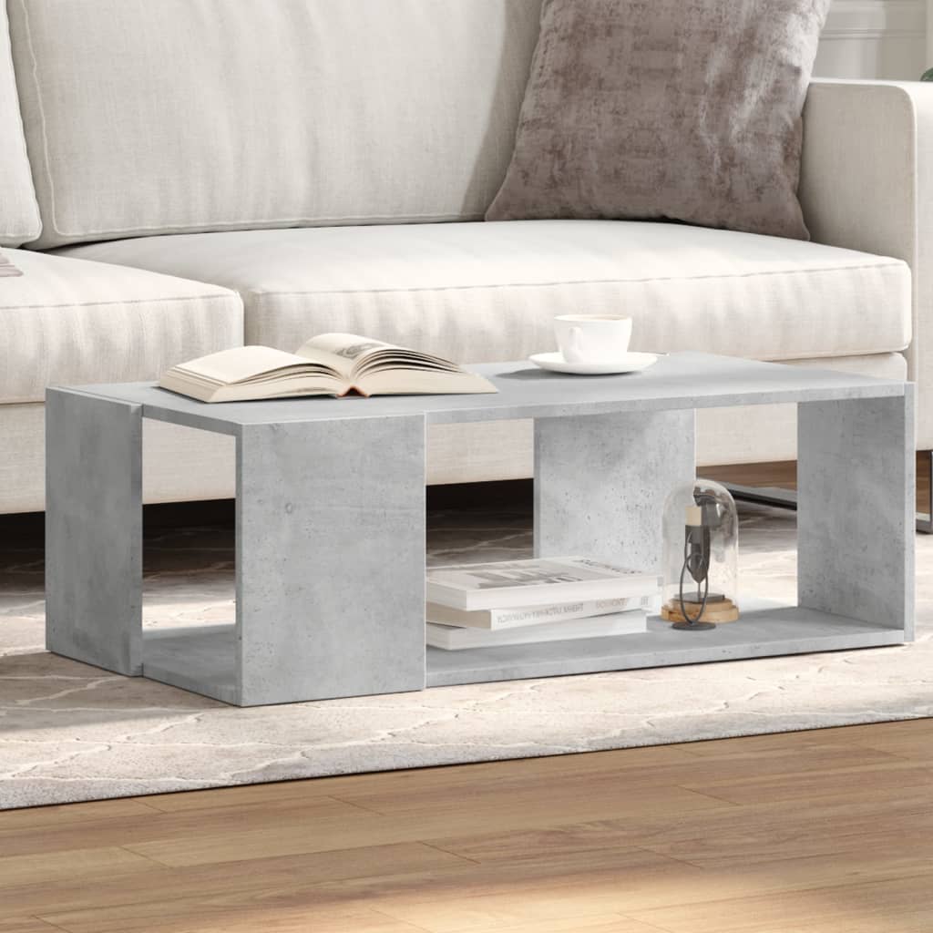 vidaXL Coffee Table Concrete Grey 89,5x48x30 cm Engineered Wood