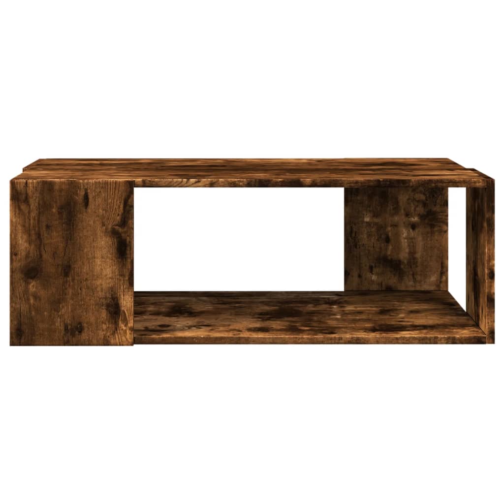 vidaXL Coffee Table Smoked Oak 89,5x48x30 cm Engineered Wood