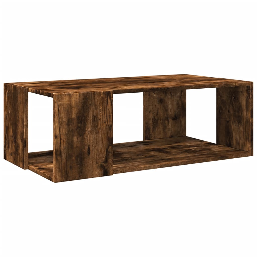 vidaXL Coffee Table Smoked Oak 89,5x48x30 cm Engineered Wood