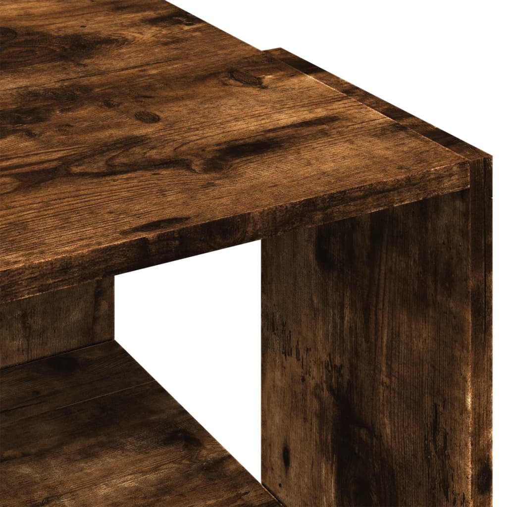 vidaXL Coffee Table Smoked Oak 89,5x48x30 cm Engineered Wood