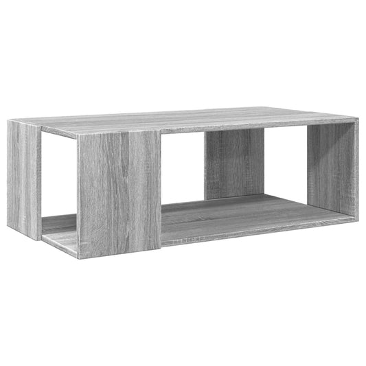 vidaXL Coffee Table Grey Sonoma 89,5x48x30 cm Engineered Wood