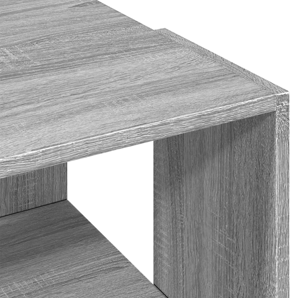 vidaXL Coffee Table Grey Sonoma 89,5x48x30 cm Engineered Wood
