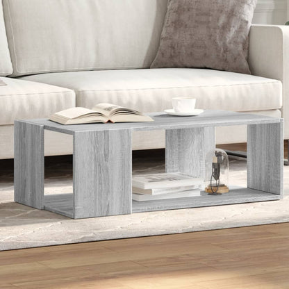 vidaXL Coffee Table Grey Sonoma 89,5x48x30 cm Engineered Wood