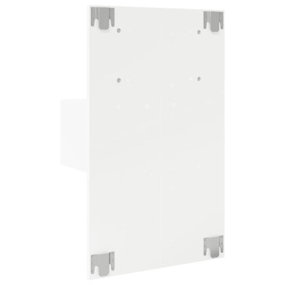 vidaXL Wall-mounted Bedside Cabinet with LED Lights White