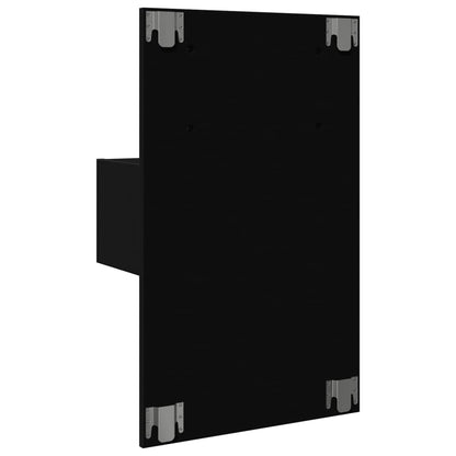 vidaXL Wall-mounted Bedside Cabinet with LED Lights Black
